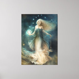 Toile Étoile signe Libra déesse, être céleste, zodiaque