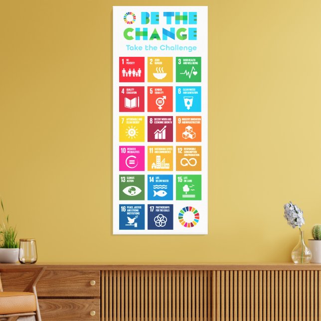 Toile Être le changement Inspirationnel Poster Objectifs (Insitu(Salon))