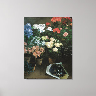Toile Étude de fleurs par Frédéric Bazille, Art ancien