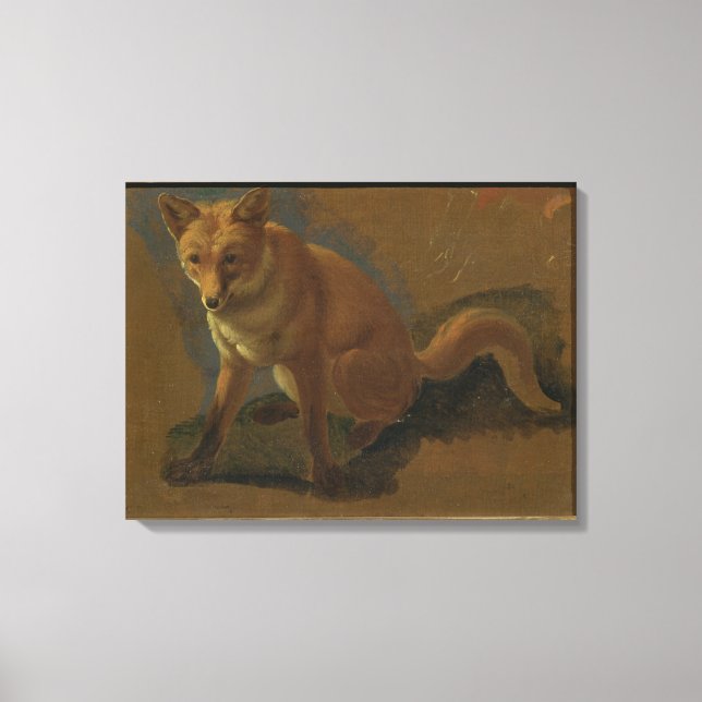 Toile Étude d'un renard (huile sur panneau) (Recto)