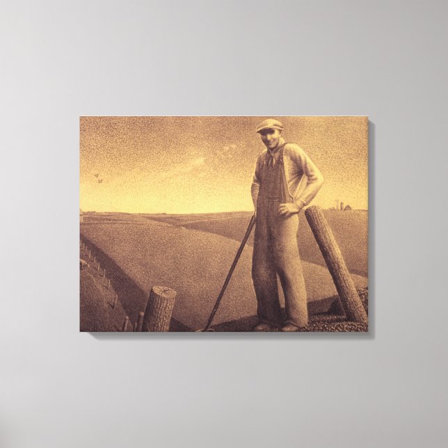Toile Étude pour In the Spring, 1939 par Grant Wood (Recto)