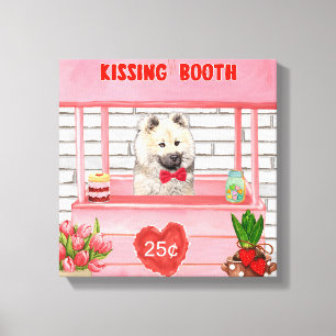 Toile Eurasier Chien Valentine's Day Kissing Booth