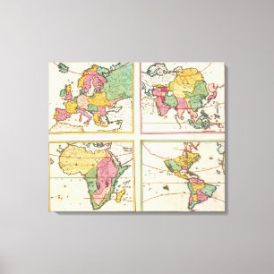 Toile Europa, Asie, Afrique, Amérique