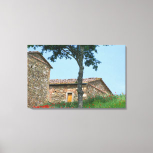 Toile Europe, Italie, Toscane, villa abandonnée dans