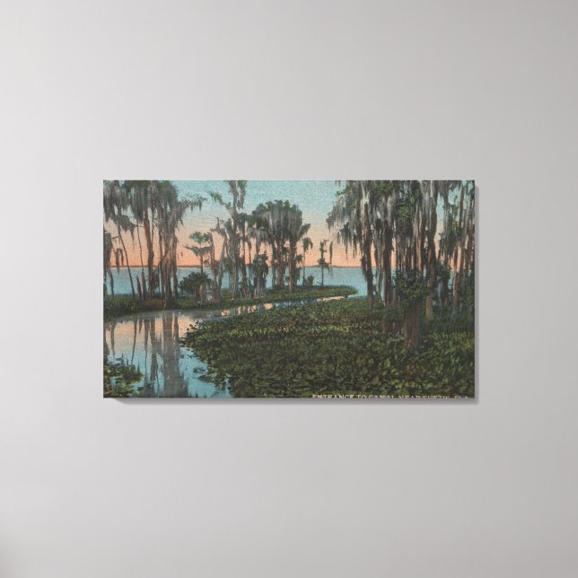 Toile Eustis, Floride - Vue sur le canal de Swampy (Recto)