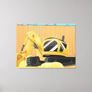 Toile Excavateur sur un chantier de construction