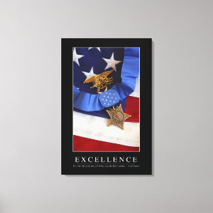 Toile Excellence : Citation inspirée