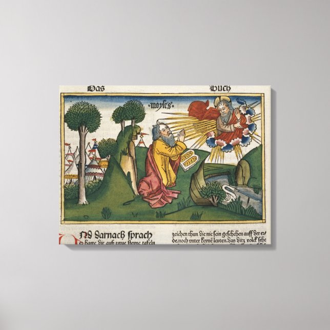 Toile Exodus 34 1-10 Moïse reçoit le deuxième comprimé w (Recto)