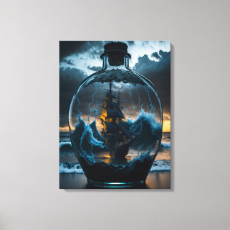 Toile Expédiez dans un mur de bouteilles magiques