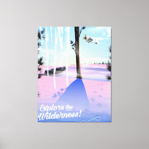 Toile Explorez le désert ! Posters de animaux d'hiver