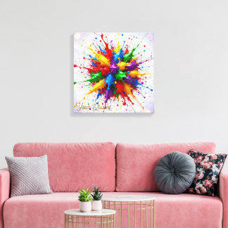 Toile Explosion de peinture liquide colorée - Art abstra