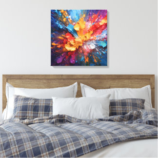Toile Explosion des couleurs : chef-d'oeuvre d'art Abstr