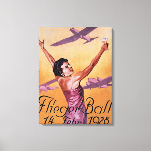 Toile Exposition d'aviation à l'affiche de promo de