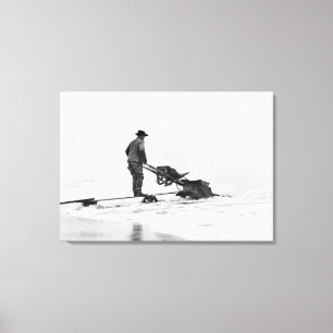 Toile Extrayant sur la plage chez Nome, photographie de