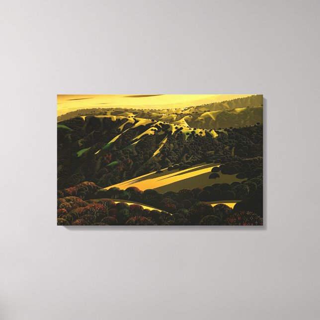 Toile Eyvind Earle - Père Noël Cruz Mountains (Recto)