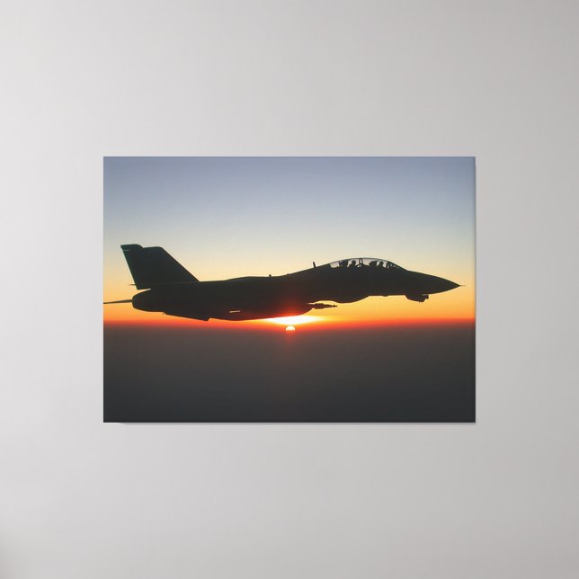 Toile F-14 Tomcat Fighter Jet au-dessus de l'Afghanistan (Recto)