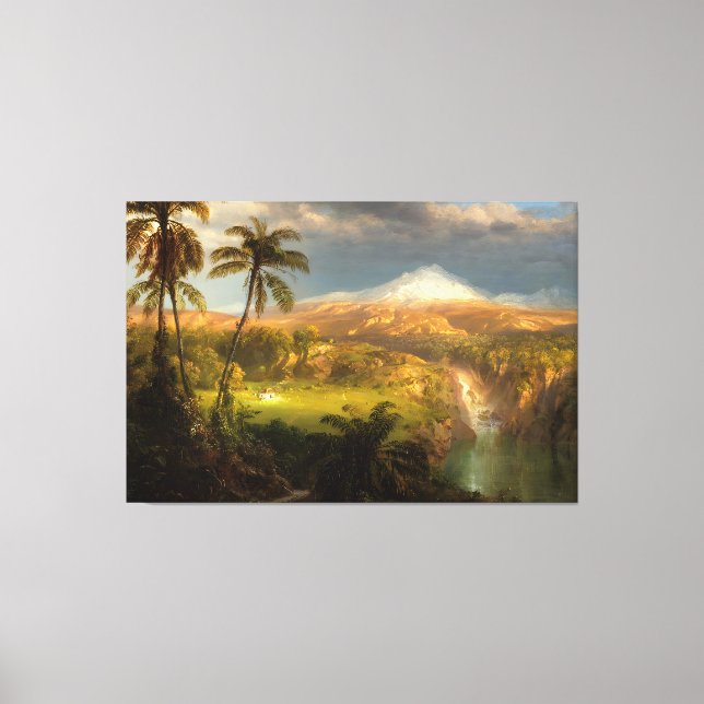 Toile F. E. ÉGLISE - Douche dans les tropiques 1872 (Recto)