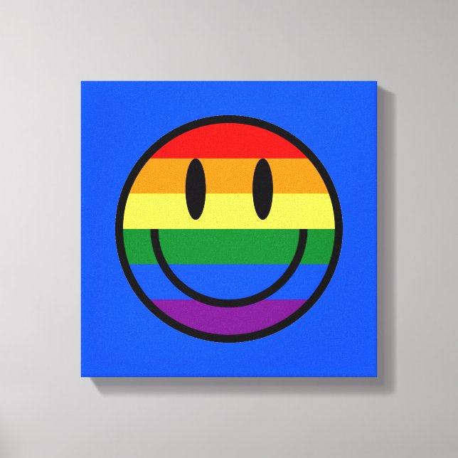 Toile Face souriante arc-en-ciel (Recto)
