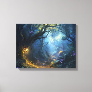 Toile Fae Imaginaire Forest Night Scene