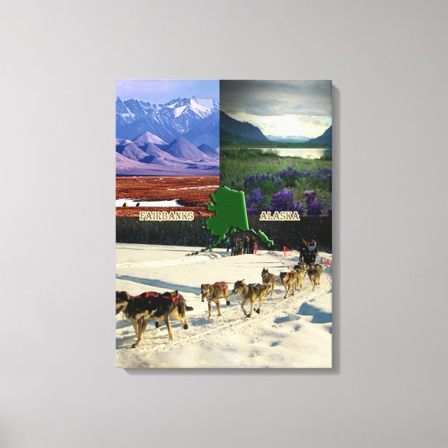 Toile Fairbanks, Alaska Collage (Recto)