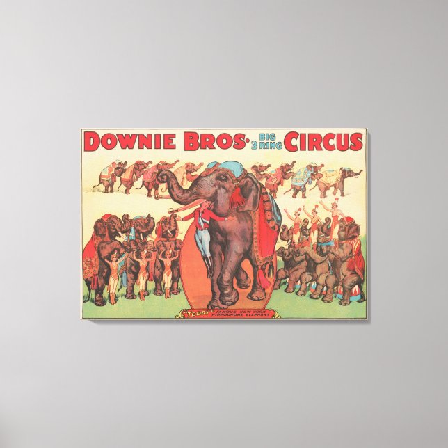 Toile Faire Des Éléphants Avec Des Femmes Et Des Formate (Recto)