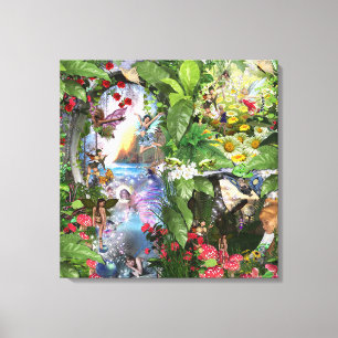 Toile Fairy Kingdom forest dreamland imaginaires histoir