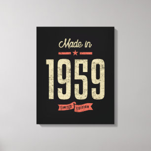 Toile Fait En 1959 Cadeau Anniversaire