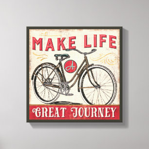 Toile Faites à la vie une grande citation de voyage