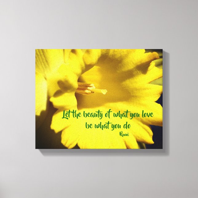 Toile Faites Ce Que Vous Aimez Citation Inspirationnelle (Recto)