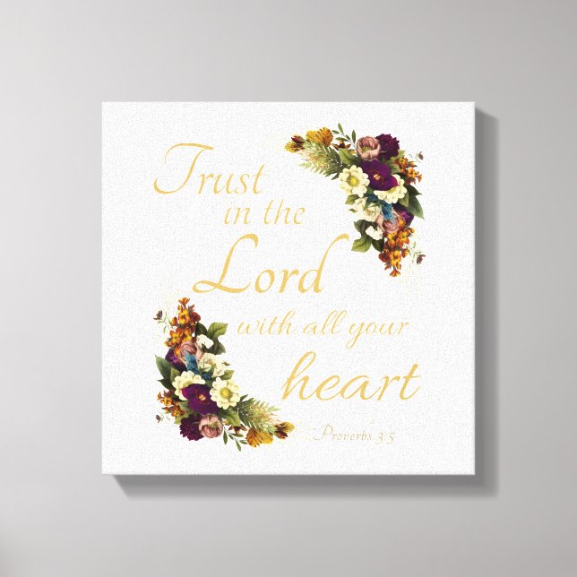 Toile Faites confiance à l'Éternel avec tout votre coeur (Recto)