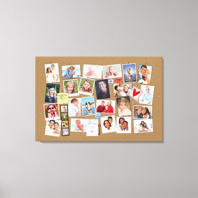 Toile Faites vos propres souvenirs Photo Faux Cork Board (Recto)
