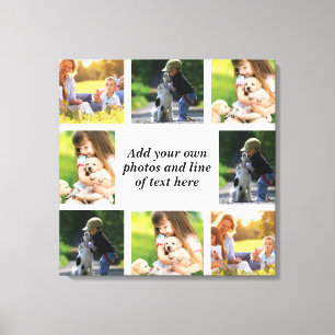 Toile Faites votre propre collage photo et texte