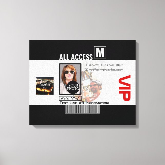 Toile Faites votre propre VIP Pass 8 façons de personnal (Recto)