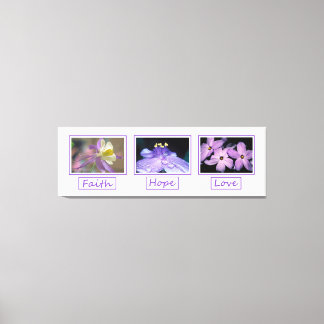 Toile Faith Hope Love Flowers Enveloppé Canvas Imprimer
