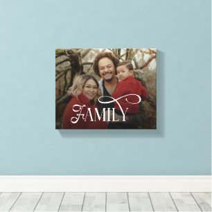 Toile Famille de caractères modernes Photo personnalisée