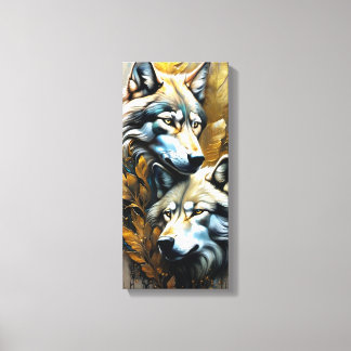 Toile Famille de loups