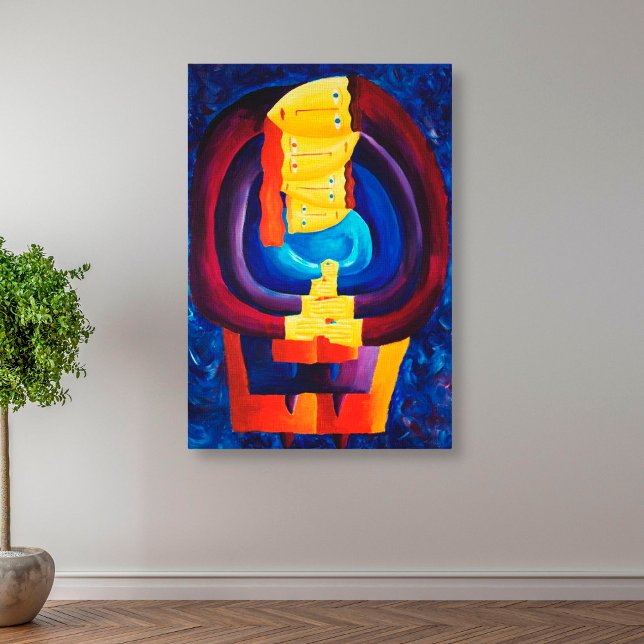 Toile Famille Ensemble Moderne Peinture Portrait Art (Créateur téléchargé)