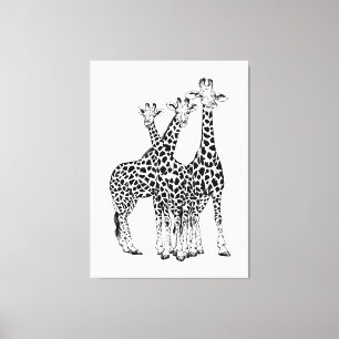 Toile Famille Giraffe