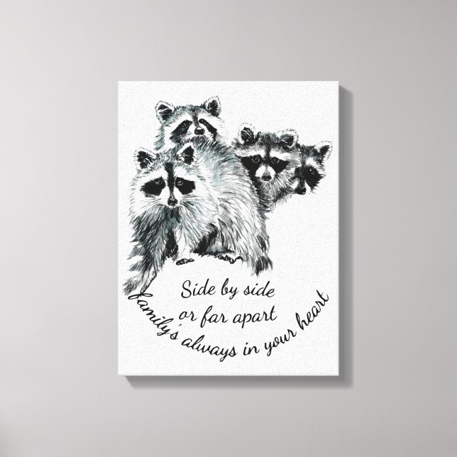 Toile Famille inspirante toujours dans votre coeur Citat (Recto)