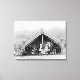 Toile Famille maorie à la maison PhotographNew la