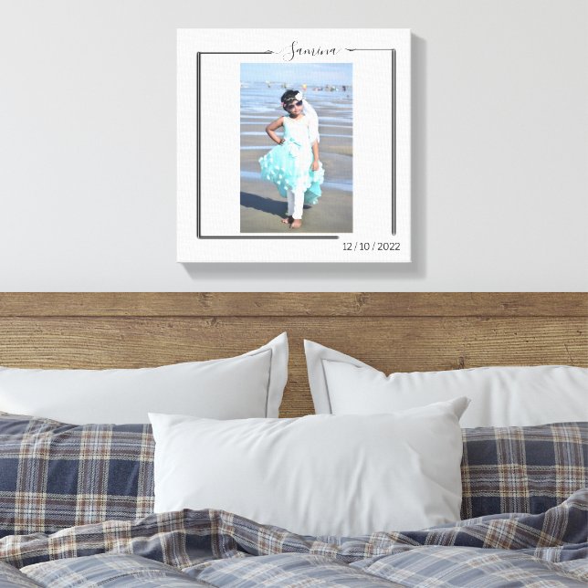 Toile Family Personalized Photo and Text Typography (Insitu(Chambre))