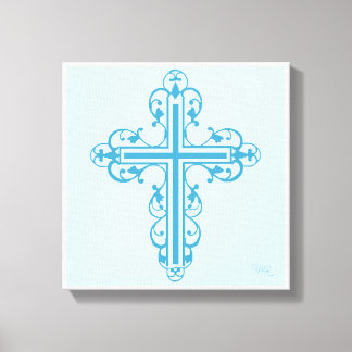 Toile Fancy Cross Design No. 14 Bleu