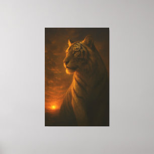 Toile Fantaisie artistique du tigre blanc – Lumière myst