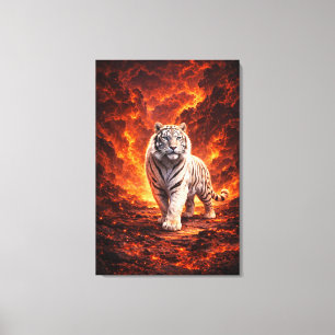 Toile Fantaisie artistique du Tigre Blanc Série d'art