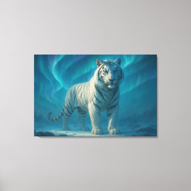 Toile Fantasy White Tiger – Mystic Aura Series | ManJian (Recto)