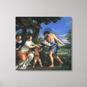 Toile Faustulus confiant Romulus et Remus