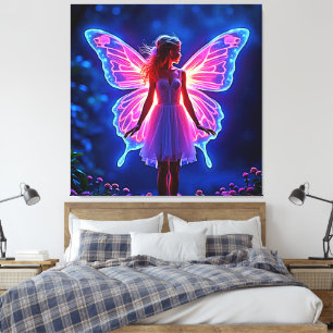 Toile Fée de papillon mystique éclatante
