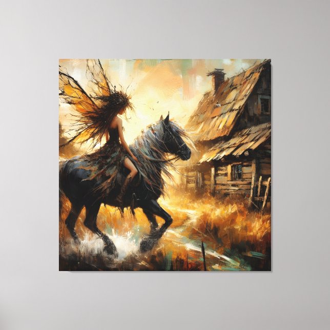 Toile Fée sur le cheval (Recto)
