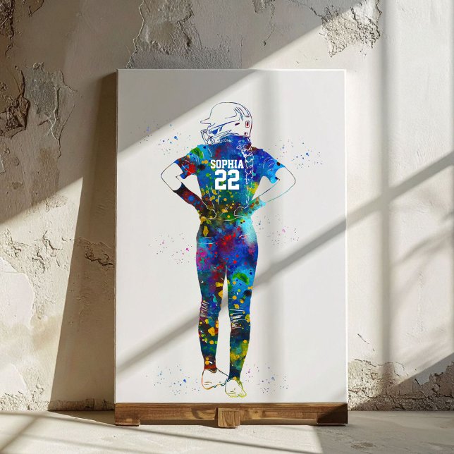 Toile Female Softball Player (Créateur téléchargé)