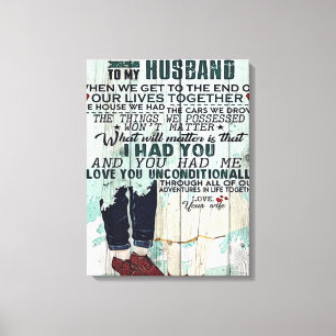Toile Femme À Mon Mari Cadeau   À la lettre au mari  